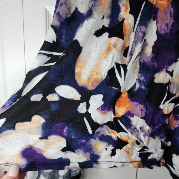 Vera Wang Abstract Floral Tank Top Sz L - Picture 8 of 11